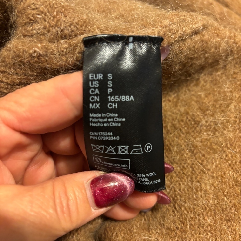 H&M small wool alpaca blend long cardigan - Picture 2 of 12